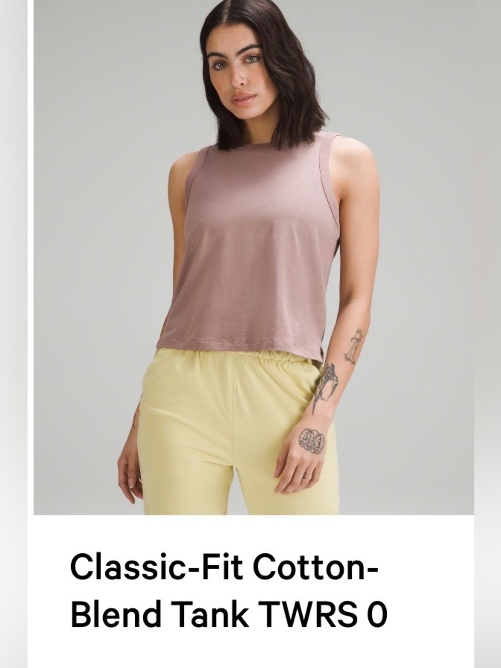 Lululemon Classic Fit Cotton Blend Tank